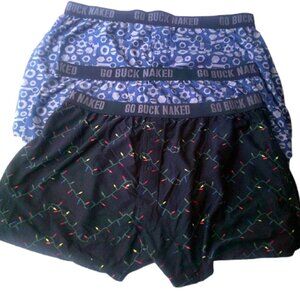 Men's Go Buck Naked  Underwear Boxer Briefs  3 Pack New w/o tags Size 2XL